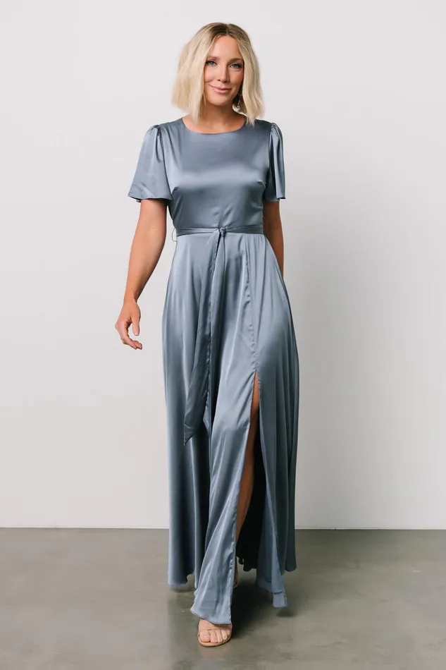 Baltic Born The Guest Edit Agnes Satin Maxi Dress Whisper Blue 8211 Women Baltic Born The Guest Edit Agnes Satin Maxi Dress Whisper Blue 8211 Women