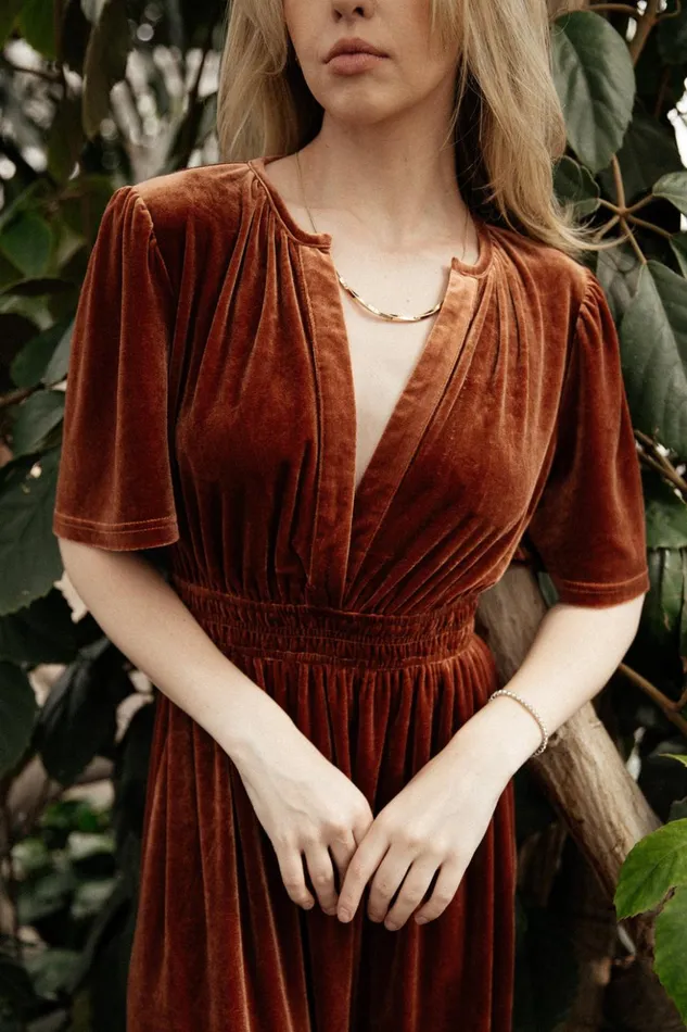Baltic Born The Guest Edit Artemis Velvet Maxi Dress Dark Spice 8211 Women Baltic Born The Guest Edit Artemis Velvet Maxi Dress Dark Spice 8211 Women