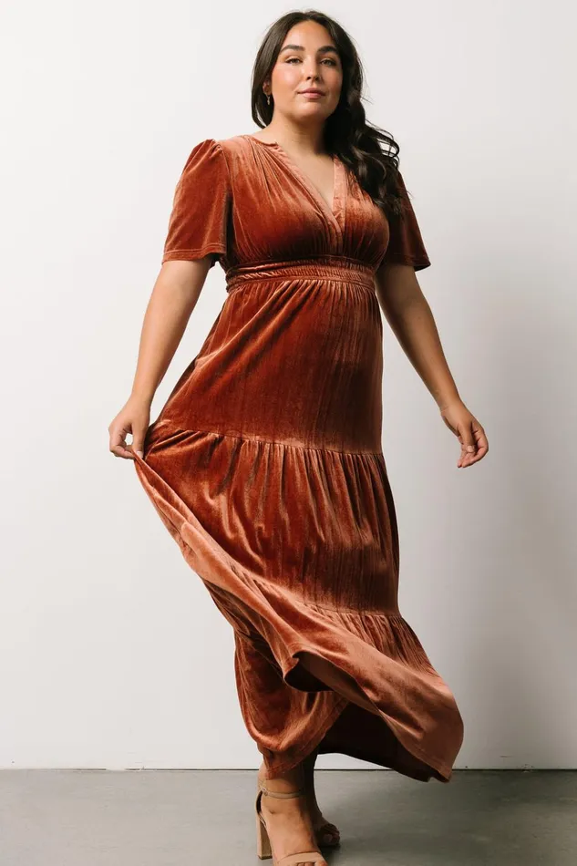 Baltic Born The Guest Edit Artemis Velvet Maxi Dress Dark Spice 8211 Women Baltic Born The Guest Edit Artemis Velvet Maxi Dress Dark Spice 8211 Women