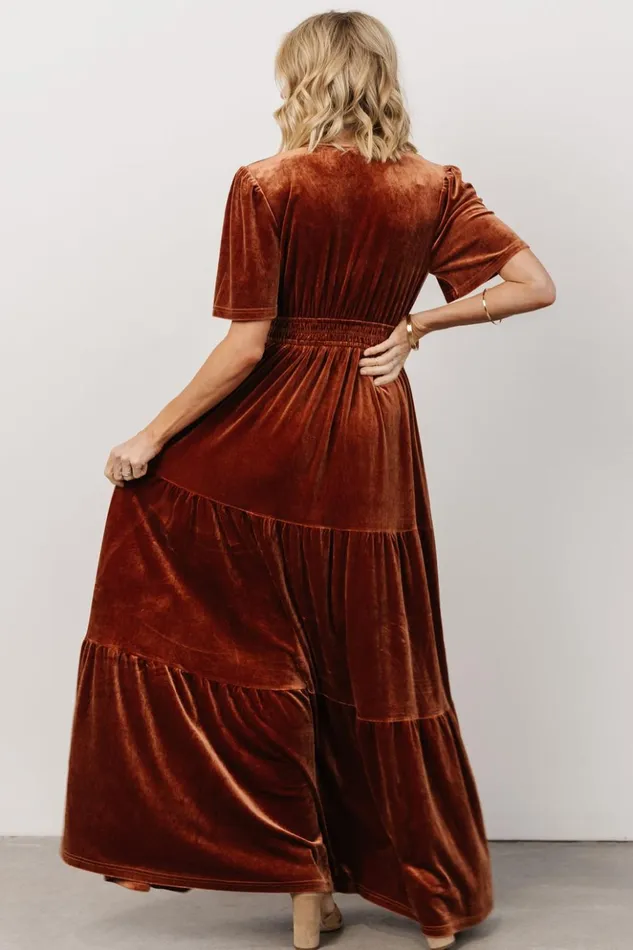 Baltic Born The Guest Edit Artemis Velvet Maxi Dress Dark Spice 8211 Women Baltic Born The Guest Edit Artemis Velvet Maxi Dress Dark Spice 8211 Women