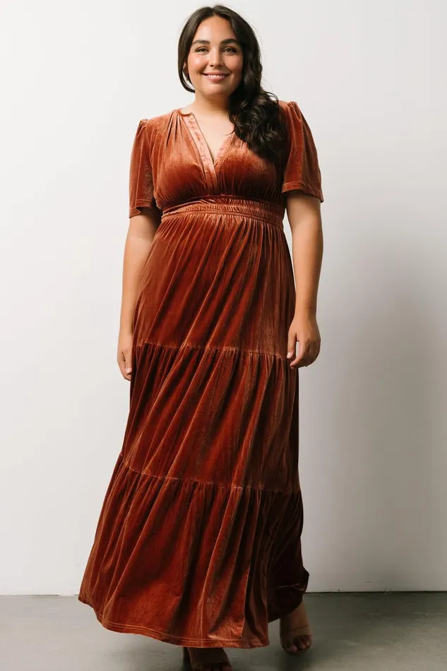 Baltic Born The Guest Edit Artemis Velvet Maxi Dress Dark Spice 8211 Women Baltic Born The Guest Edit Artemis Velvet Maxi Dress Dark Spice 8211 Women