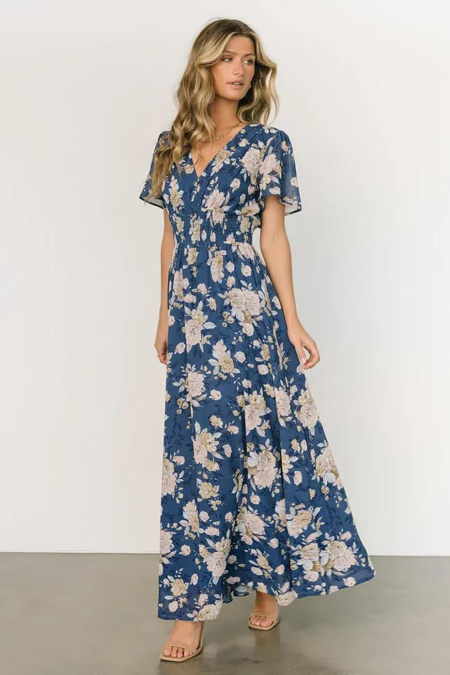 Baltic Born The Guest Edit Birdie Maxi Dress Blue Blush Floral 8211 Women Baltic Born The Guest Edit Birdie Maxi Dress Blue Blush Floral 8211 Women