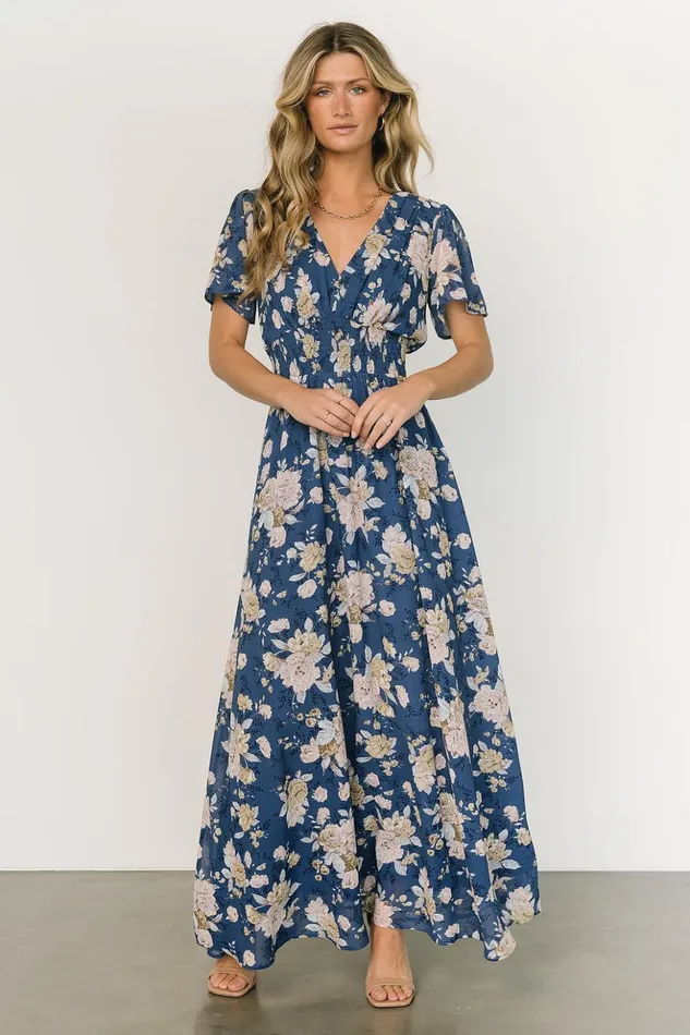 Baltic Born The Guest Edit Birdie Maxi Dress Blue Blush Floral 8211 Women Baltic Born The Guest Edit Birdie Maxi Dress Blue Blush Floral 8211 Women