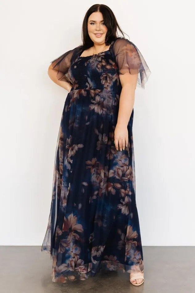 Baltic Born The Guest Edit Cassandra Tulle Maxi Dress Dark Blue Floral 8211 Women Baltic Born The Guest Edit Cassandra Tulle Maxi Dress Dark Blue Floral 8211 Women