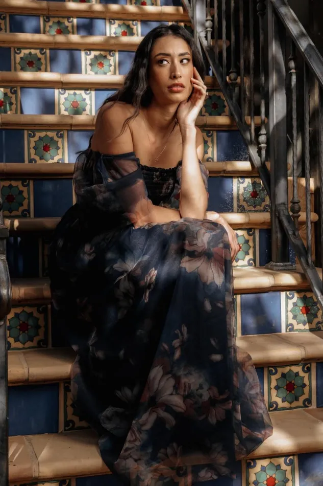Baltic Born The Guest Edit Cassandra Tulle Maxi Dress Dark Blue Floral 8211 Women Baltic Born The Guest Edit Cassandra Tulle Maxi Dress Dark Blue Floral 8211 Women