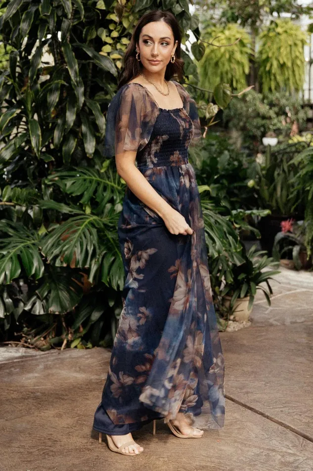 Baltic Born The Guest Edit Cassandra Tulle Maxi Dress Dark Blue Floral 8211 Women Baltic Born The Guest Edit Cassandra Tulle Maxi Dress Dark Blue Floral 8211 Women