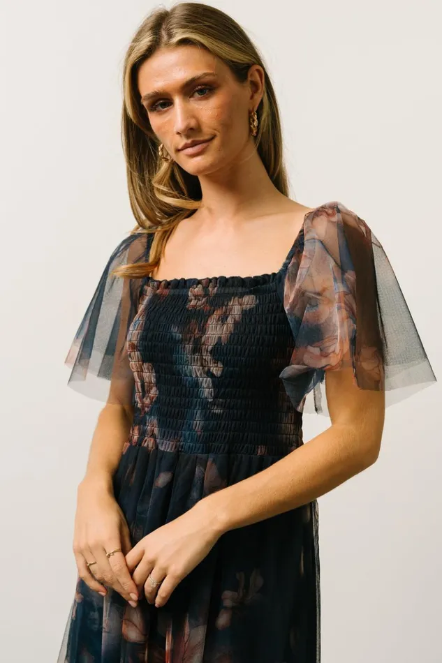 Baltic Born The Guest Edit Cassandra Tulle Maxi Dress Dark Blue Floral 8211 Women Baltic Born The Guest Edit Cassandra Tulle Maxi Dress Dark Blue Floral 8211 Women