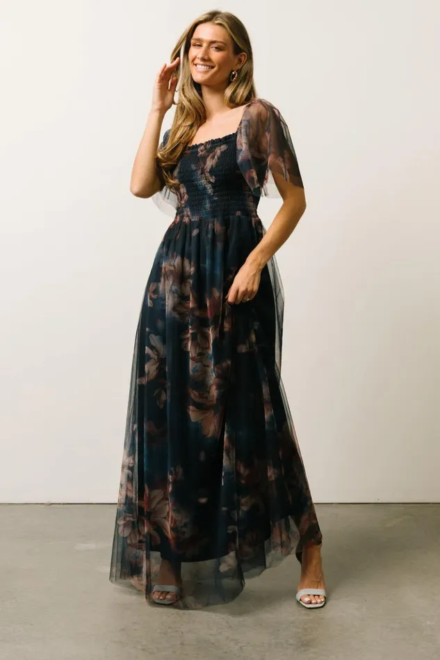 Baltic Born The Guest Edit Cassandra Tulle Maxi Dress Dark Blue Floral 8211 Women Baltic Born The Guest Edit Cassandra Tulle Maxi Dress Dark Blue Floral 8211 Women