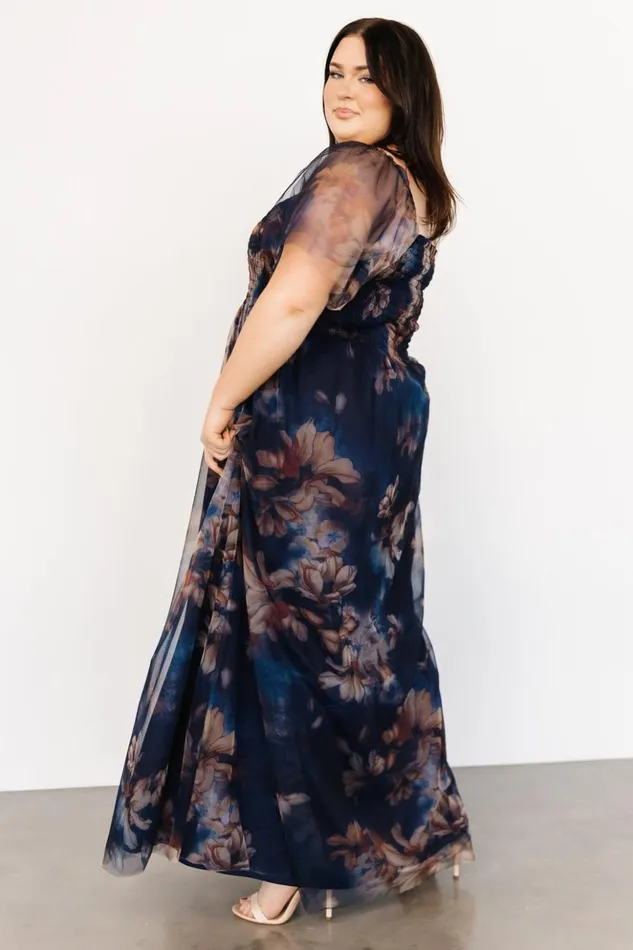 Baltic Born The Guest Edit Cassandra Tulle Maxi Dress Dark Blue Floral 8211 Women Baltic Born The Guest Edit Cassandra Tulle Maxi Dress Dark Blue Floral 8211 Women