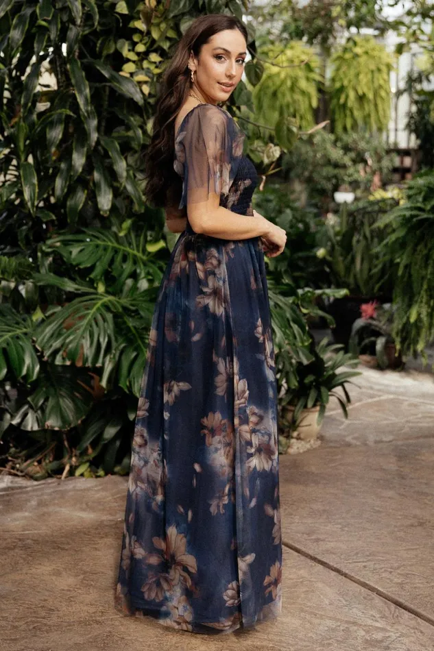 Baltic Born The Guest Edit Cassandra Tulle Maxi Dress Dark Blue Floral 8211 Women Baltic Born The Guest Edit Cassandra Tulle Maxi Dress Dark Blue Floral 8211 Women