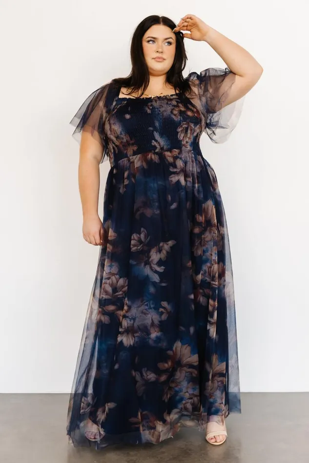 Baltic Born The Guest Edit Cassandra Tulle Maxi Dress Dark Blue Floral 8211 Women Baltic Born The Guest Edit Cassandra Tulle Maxi Dress Dark Blue Floral 8211 Women