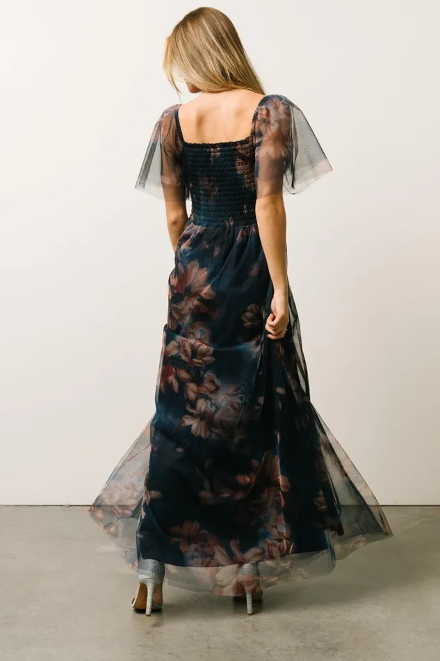 Baltic Born The Guest Edit Cassandra Tulle Maxi Dress Dark Blue Floral 8211 Women Baltic Born The Guest Edit Cassandra Tulle Maxi Dress Dark Blue Floral 8211 Women