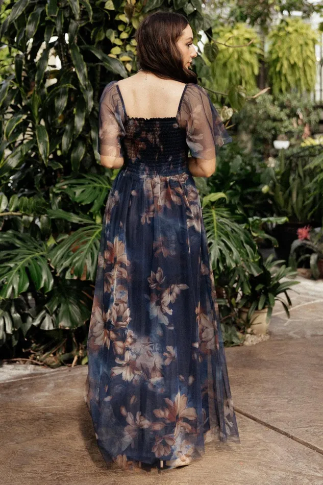 Baltic Born The Guest Edit Cassandra Tulle Maxi Dress Dark Blue Floral 8211 Women Baltic Born The Guest Edit Cassandra Tulle Maxi Dress Dark Blue Floral 8211 Women