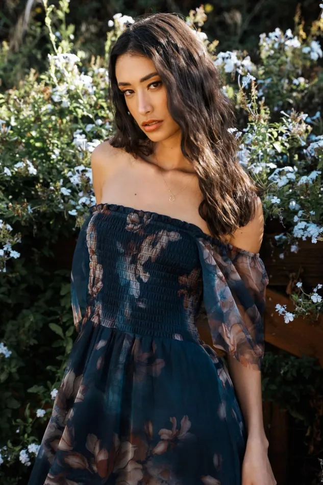 Baltic Born The Guest Edit Cassandra Tulle Maxi Dress Dark Blue Floral 8211 Women Baltic Born The Guest Edit Cassandra Tulle Maxi Dress Dark Blue Floral 8211 Women