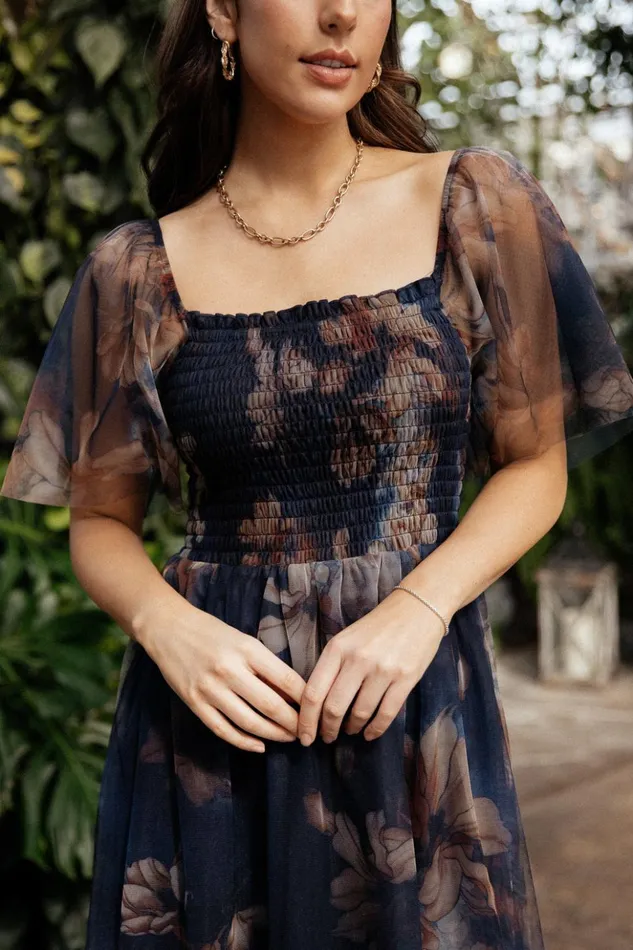 Baltic Born The Guest Edit Cassandra Tulle Maxi Dress Dark Blue Floral 8211 Women Baltic Born The Guest Edit Cassandra Tulle Maxi Dress Dark Blue Floral 8211 Women