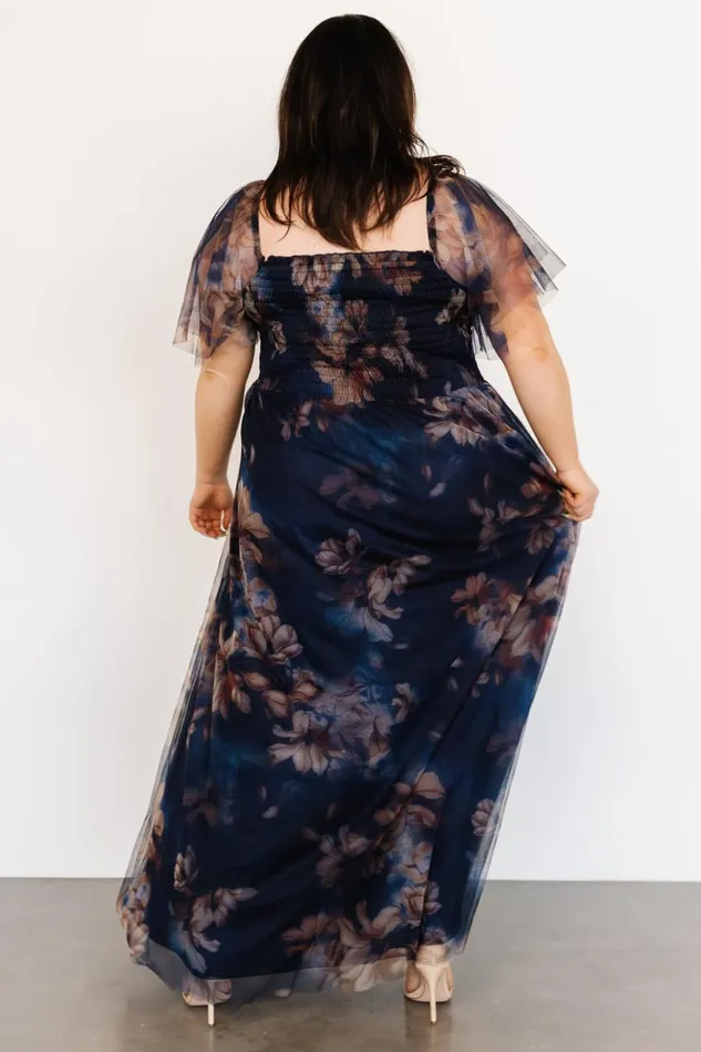 Baltic Born The Guest Edit Cassandra Tulle Maxi Dress Dark Blue Floral 8211 Women Baltic Born The Guest Edit Cassandra Tulle Maxi Dress Dark Blue Floral 8211 Women