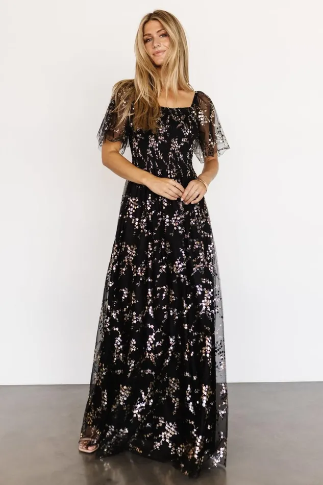 Baltic Born The Guest Edit Cassandra Tulle Maxi Dress Metallic Black 8211 Women Baltic Born The Guest Edit Cassandra Tulle Maxi Dress Metallic Black 8211 Women