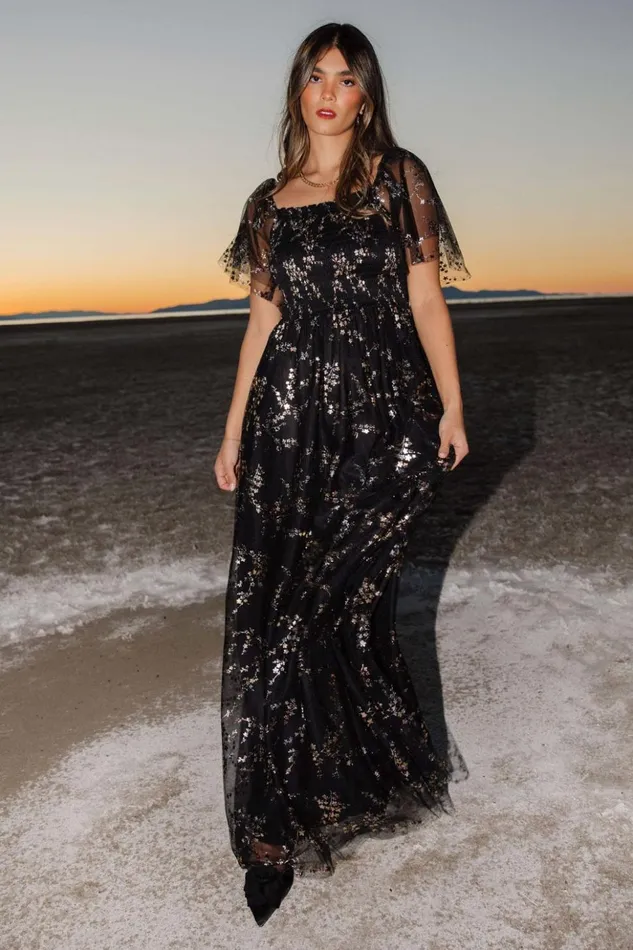 Baltic Born The Guest Edit Cassandra Tulle Maxi Dress Metallic Black 8211 Women Baltic Born The Guest Edit Cassandra Tulle Maxi Dress Metallic Black 8211 Women