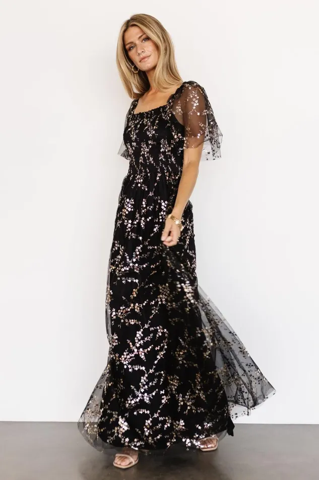 Baltic Born The Guest Edit Cassandra Tulle Maxi Dress Metallic Black 8211 Women Baltic Born The Guest Edit Cassandra Tulle Maxi Dress Metallic Black 8211 Women