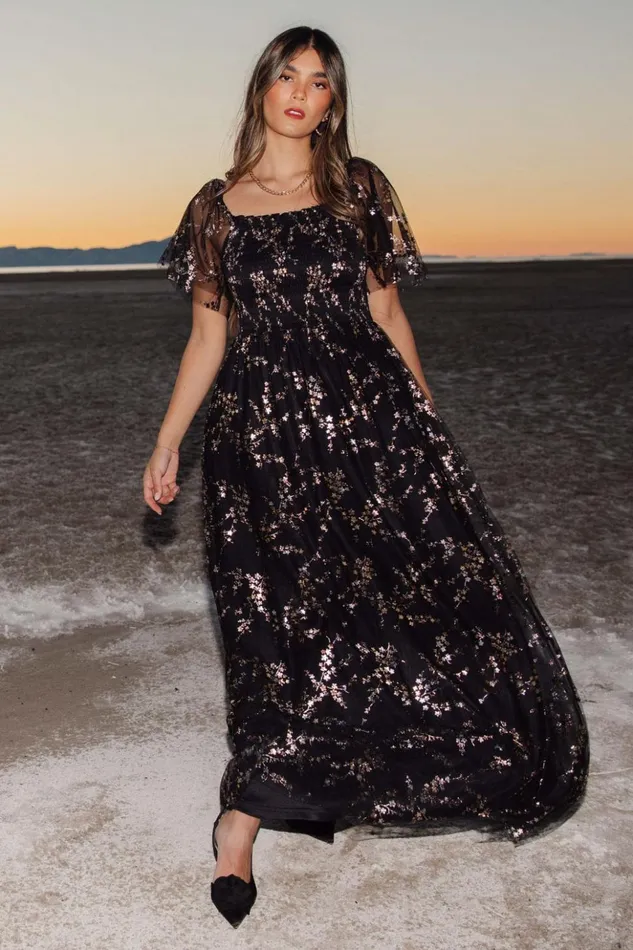 Baltic Born The Guest Edit Cassandra Tulle Maxi Dress Metallic Black 8211 Women Baltic Born The Guest Edit Cassandra Tulle Maxi Dress Metallic Black 8211 Women