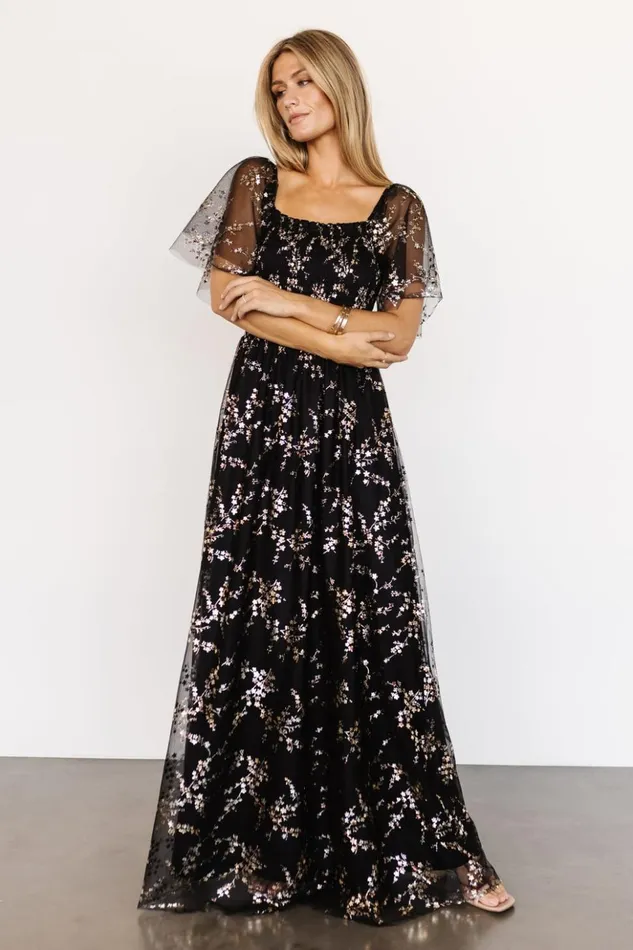 Baltic Born The Guest Edit Cassandra Tulle Maxi Dress Metallic Black 8211 Women Baltic Born The Guest Edit Cassandra Tulle Maxi Dress Metallic Black 8211 Women