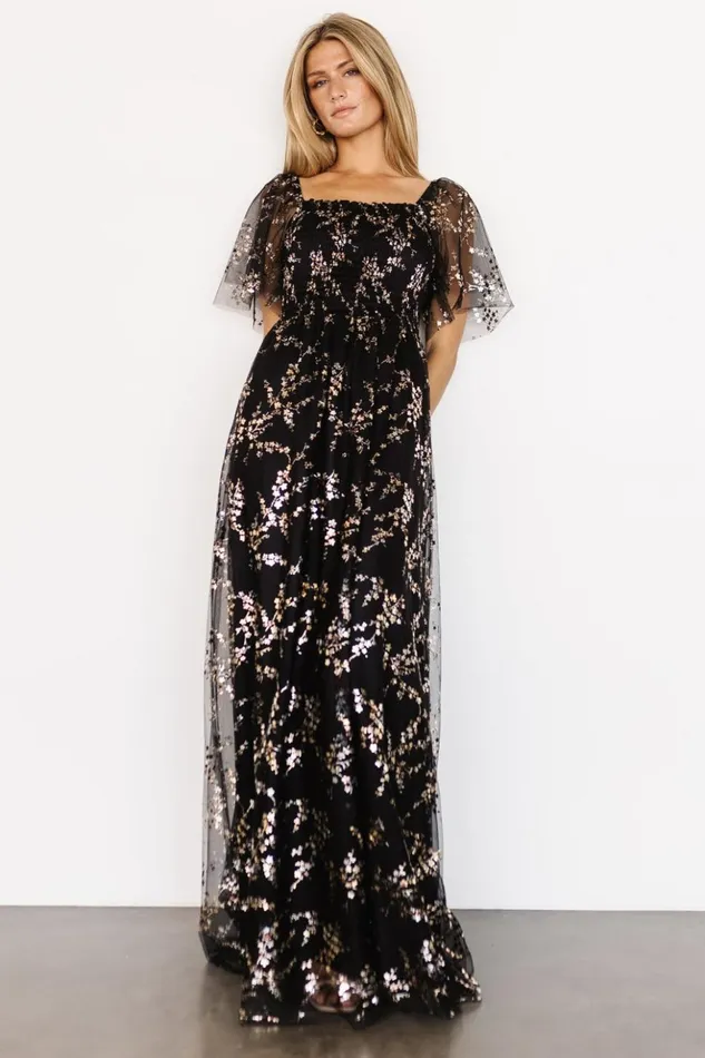 Baltic Born The Guest Edit Cassandra Tulle Maxi Dress Metallic Black 8211 Women Baltic Born The Guest Edit Cassandra Tulle Maxi Dress Metallic Black 8211 Women