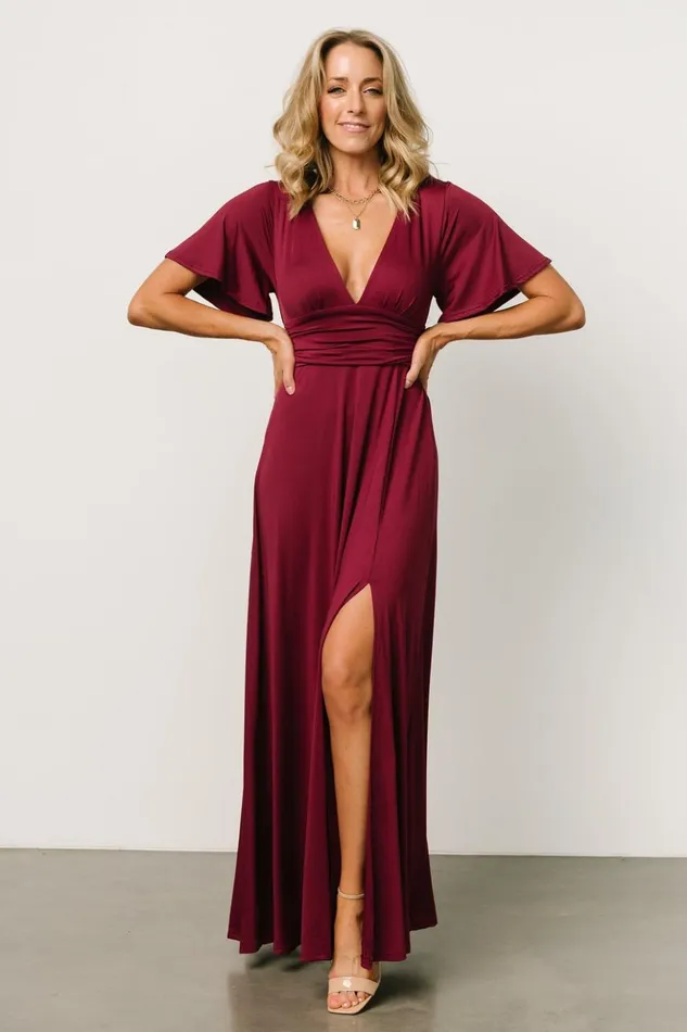 Baltic Born The Guest Edit Emberly Maxi Dress Wine 8211 Women