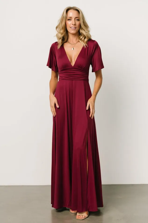 Baltic Born The Guest Edit Emberly Maxi Dress Wine 8211 Women Baltic Born The Guest Edit Emberly Maxi Dress Wine 8211 Women