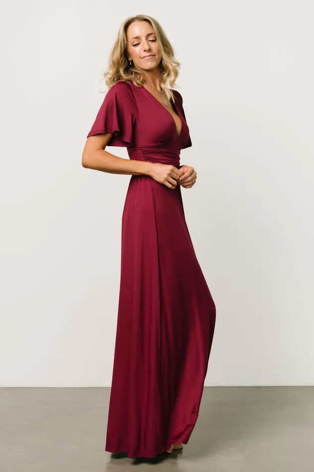 Baltic Born The Guest Edit Emberly Maxi Dress Wine 8211 Women Baltic Born The Guest Edit Emberly Maxi Dress Wine 8211 Women