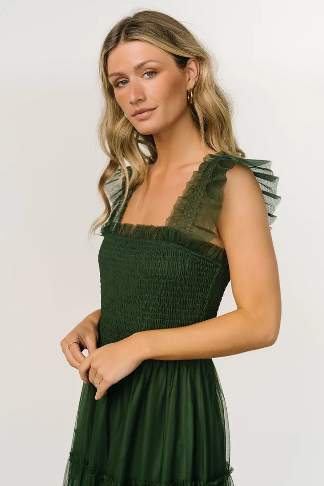 Baltic Born The Guest Edit Emma Smocked Tulle Dress Green 8211 Women Baltic Born The Guest Edit Emma Smocked Tulle Dress Green 8211 Women