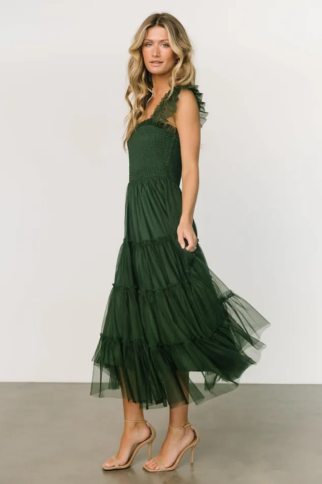 Baltic Born The Guest Edit Emma Smocked Tulle Dress Green 8211 Women Baltic Born The Guest Edit Emma Smocked Tulle Dress Green 8211 Women