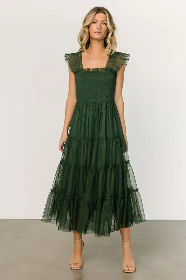 Baltic Born The Guest Edit Emma Smocked Tulle Dress Green 8211 Women Baltic Born The Guest Edit Emma Smocked Tulle Dress Green 8211 Women