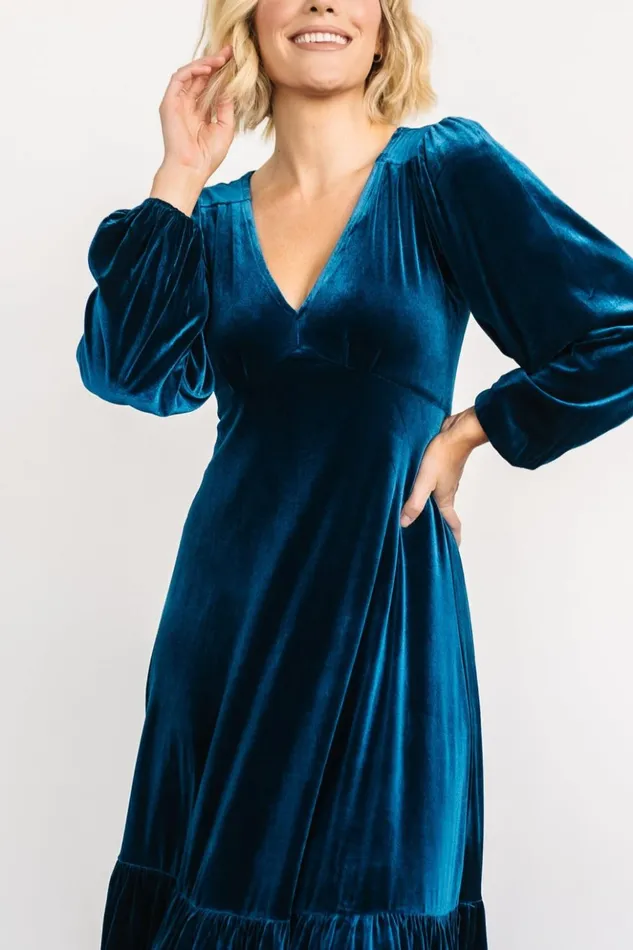 Baltic Born The Guest Edit Erika Velvet Maxi Dress Sapphire 8211 Women Baltic Born The Guest Edit Erika Velvet Maxi Dress Sapphire 8211 Women