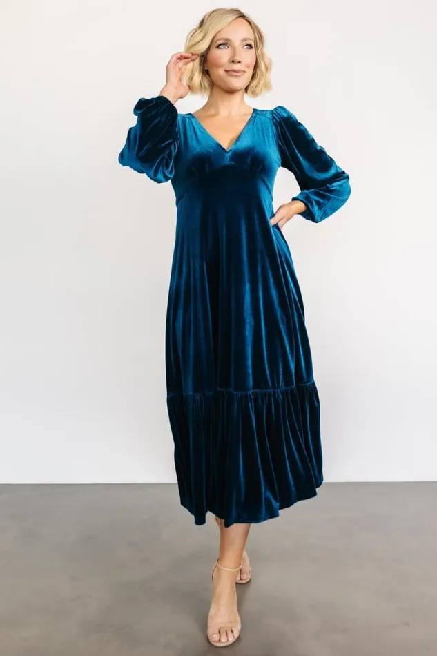 Baltic Born The Guest Edit Erika Velvet Maxi Dress Sapphire 8211 Women Baltic Born The Guest Edit Erika Velvet Maxi Dress Sapphire 8211 Women