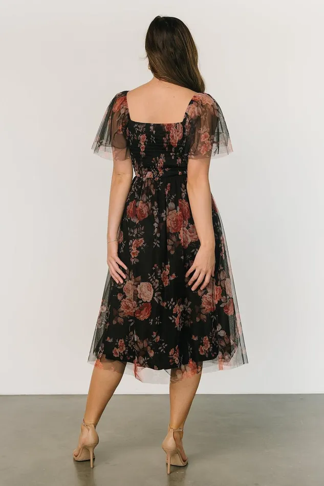 Baltic Born The Guest Edit Gwyneth Tulle Midi Dress Black Multi 8211 Women Baltic Born The Guest Edit Gwyneth Tulle Midi Dress Black Multi 8211 Women