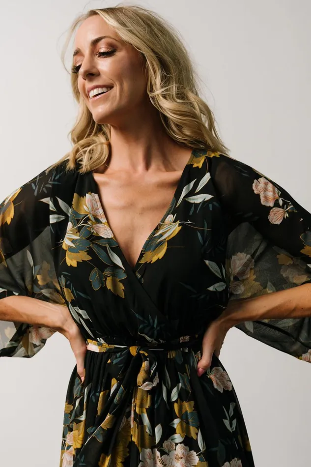 Baltic Born The Guest Edit Kia Kimono Maxi Dress Midnight Floral 8211 Women Baltic Born The Guest Edit Kia Kimono Maxi Dress Midnight Floral 8211 Women