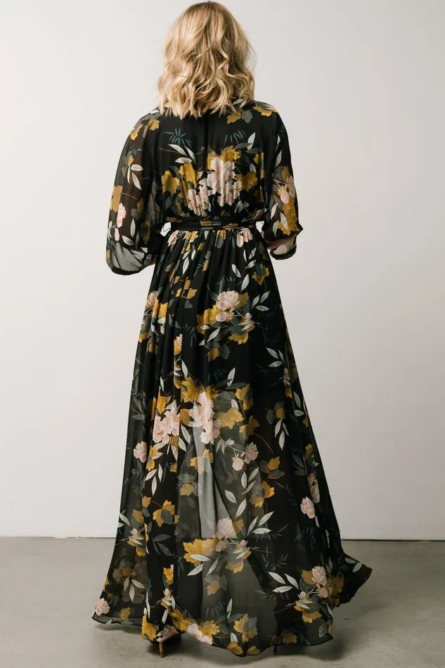 Baltic Born The Guest Edit Kia Kimono Maxi Dress Midnight Floral 8211 Women Baltic Born The Guest Edit Kia Kimono Maxi Dress Midnight Floral 8211 Women