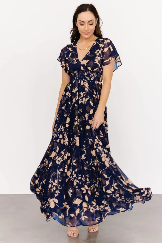 Baltic Born The Guest Edit Lynlee Metallic Maxi Dress Navy 8211 Women Baltic Born The Guest Edit Lynlee Metallic Maxi Dress Navy 8211 Women