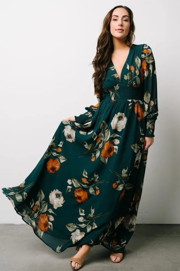 Baltic Born The Guest Edit Olivia Maxi Dress Deep Topaz Floral 8211 Women