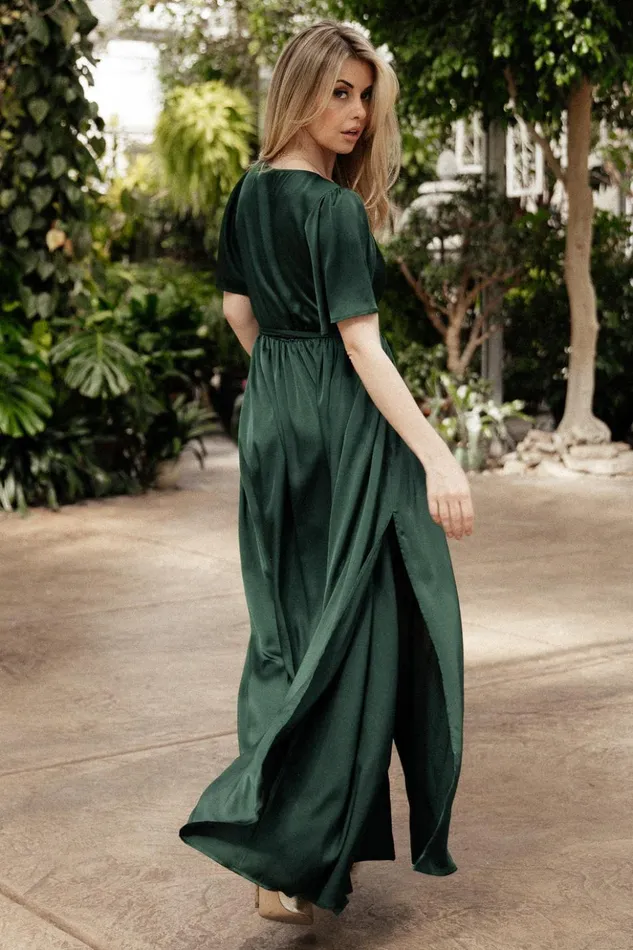 Baltic Born The Guest Edit Sicily Satin Maxi Dress Emerald 8211 Women Baltic Born The Guest Edit Sicily Satin Maxi Dress Emerald 8211 Women