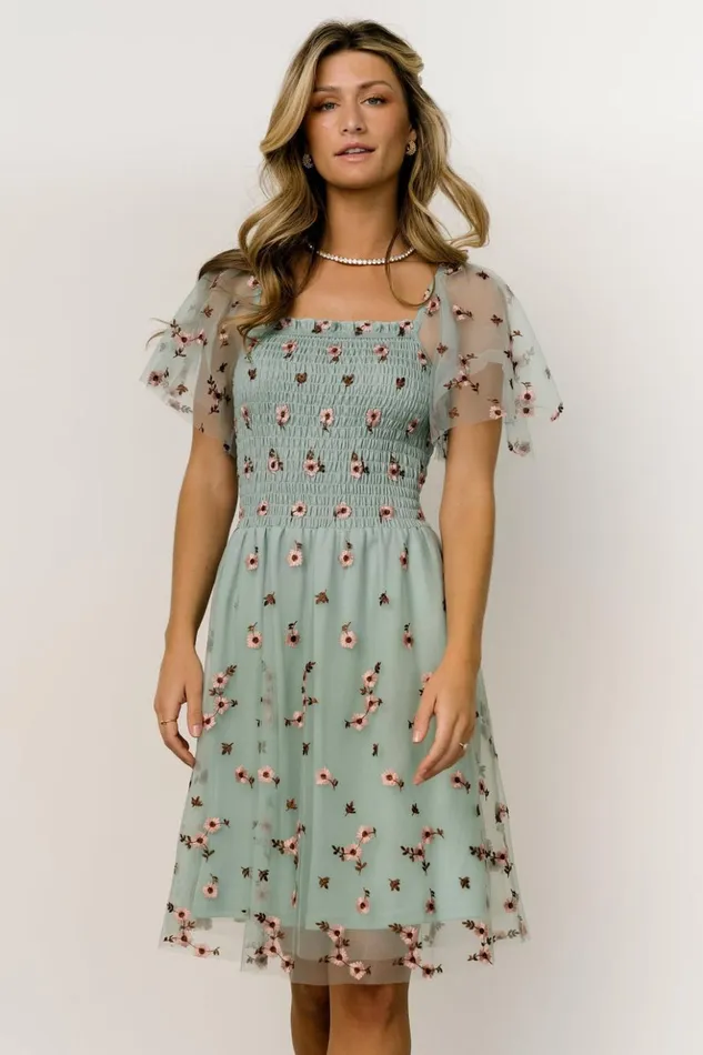 Baltic Born The Guest Edit Tivoli Tulle Short Dress Sage Pink 8211 Women Baltic Born The Guest Edit Tivoli Tulle Short Dress Sage Pink 8211 Women