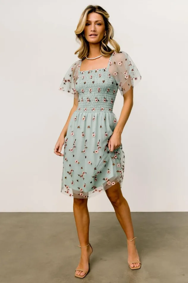 Baltic Born The Guest Edit Tivoli Tulle Short Dress Sage Pink 8211 Women Baltic Born The Guest Edit Tivoli Tulle Short Dress Sage Pink 8211 Women