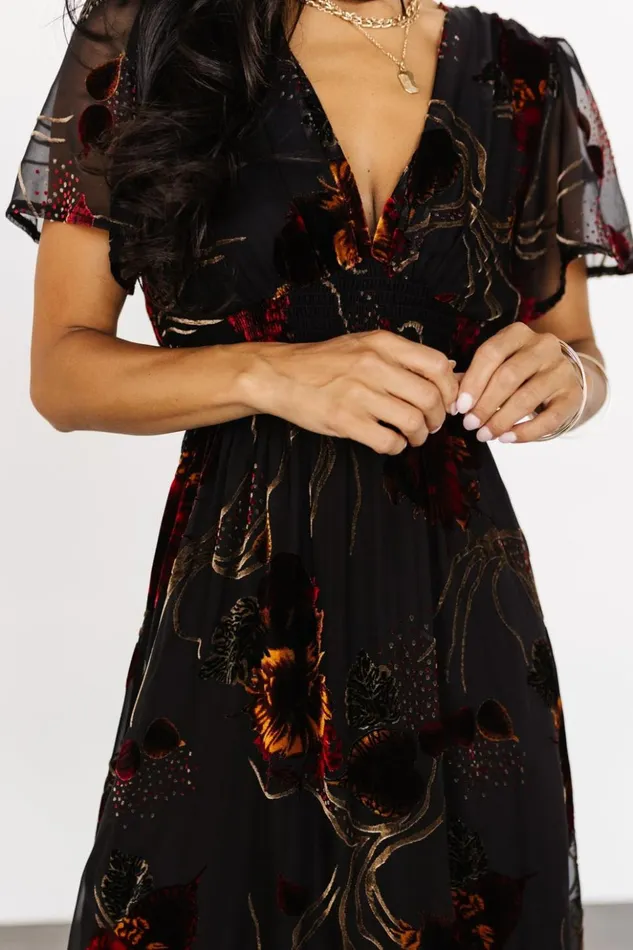 Baltic Born The Guest Edit Valen Maxi Dress Black Multi 8211 Women Baltic Born The Guest Edit Valen Maxi Dress Black Multi 8211 Women