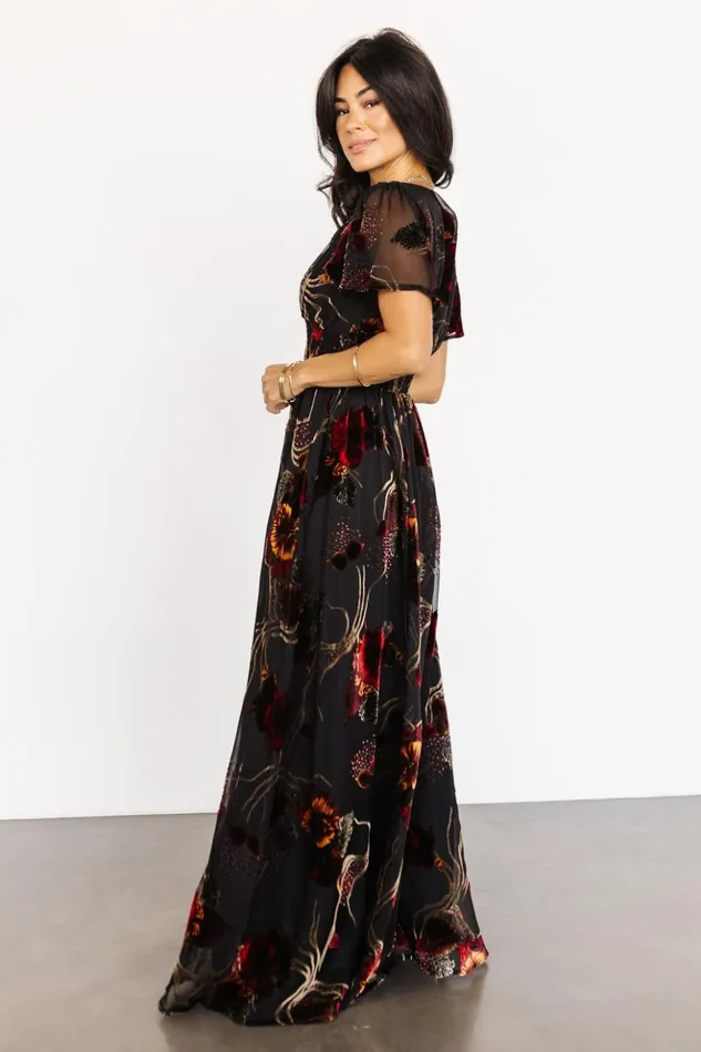 Baltic Born The Guest Edit Valen Maxi Dress Black Multi 8211 Women Baltic Born The Guest Edit Valen Maxi Dress Black Multi 8211 Women