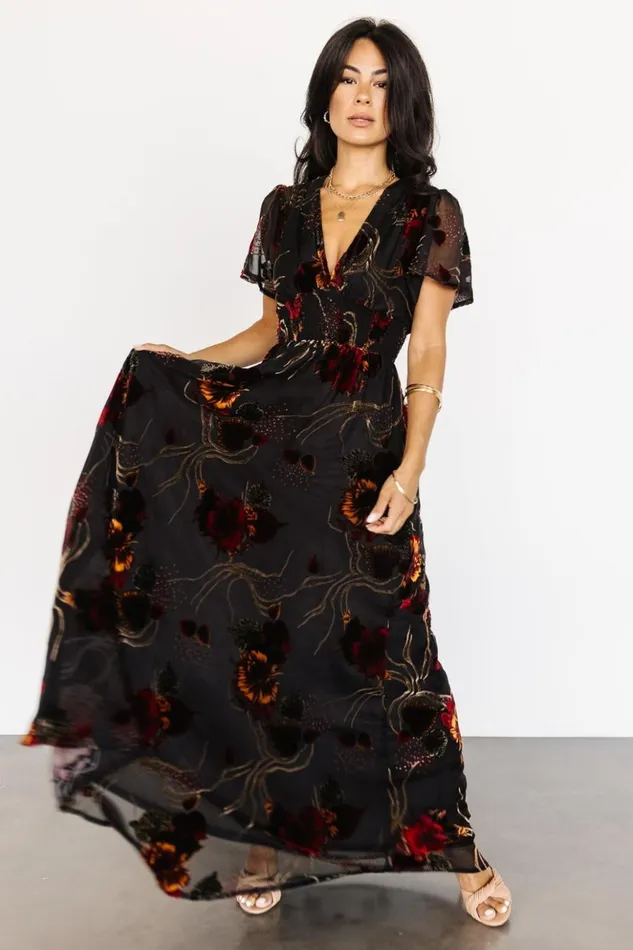 Baltic Born The Guest Edit Valen Maxi Dress Black Multi 8211 Women Baltic Born The Guest Edit Valen Maxi Dress Black Multi 8211 Women
