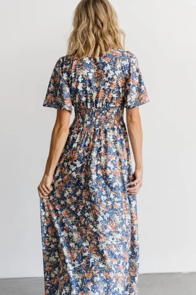 Baltic Born The Guest Edit Verona Smocked Maxi Dress Blue Floral 8211 Women Baltic Born The Guest Edit Verona Smocked Maxi Dress Blue Floral 8211 Women