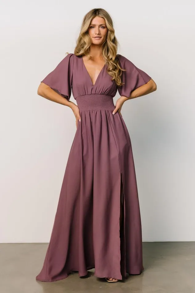 Baltic Born The Guest Edit Verona Smocked Maxi Dress Vintage Plum 8211 Women Baltic Born The Guest Edit Verona Smocked Maxi Dress Vintage Plum 8211 Women