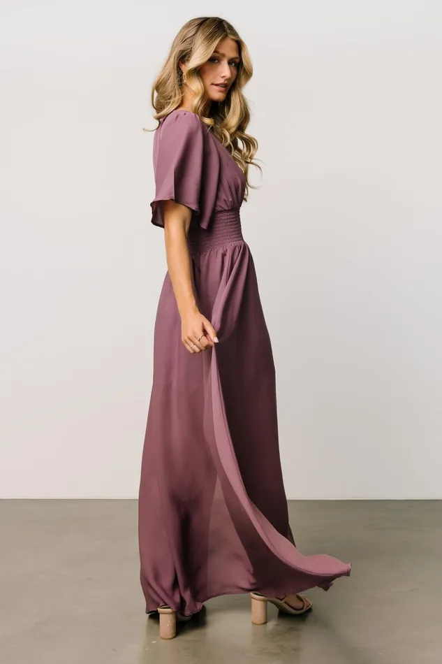 Baltic Born The Guest Edit Verona Smocked Maxi Dress Vintage Plum 8211 Women Baltic Born The Guest Edit Verona Smocked Maxi Dress Vintage Plum 8211 Women