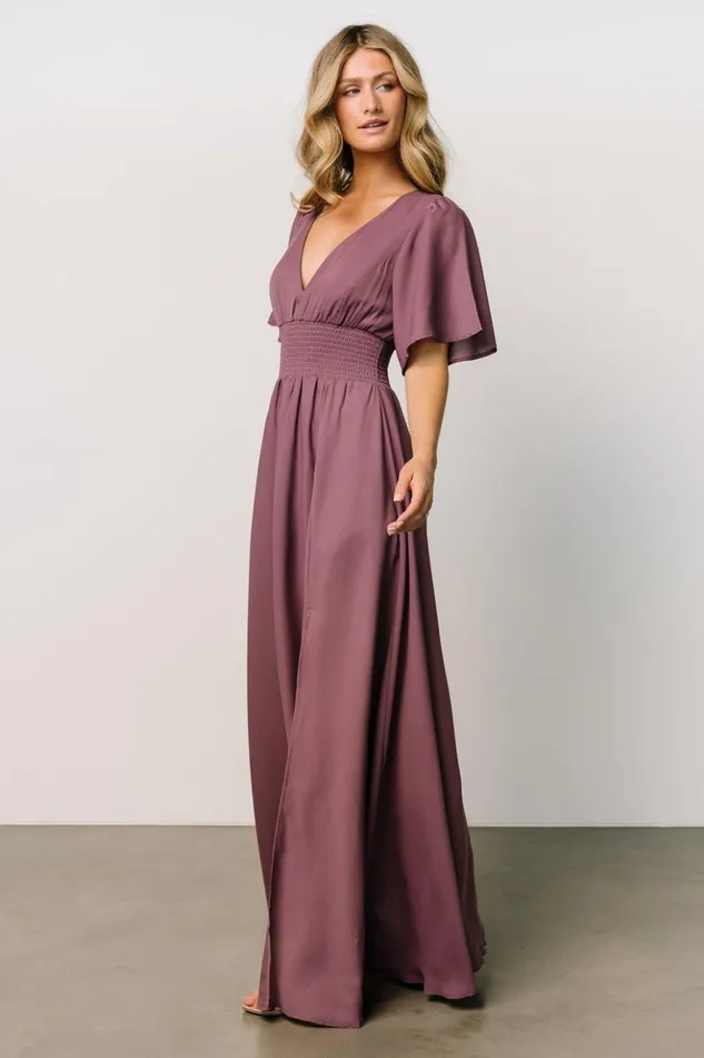Baltic Born The Guest Edit Verona Smocked Maxi Dress Vintage Plum 8211 Women Baltic Born The Guest Edit Verona Smocked Maxi Dress Vintage Plum 8211 Women