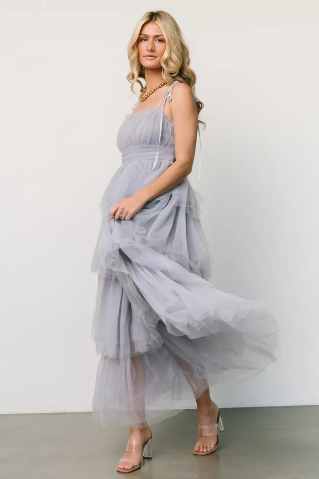 Baltic Born Tulle Styles Alora Tulle Tiered Maxi Dress Dusty Slate 8211 Women Baltic Born Tulle Styles Alora Tulle Tiered Maxi Dress Dusty Slate 8211 Women